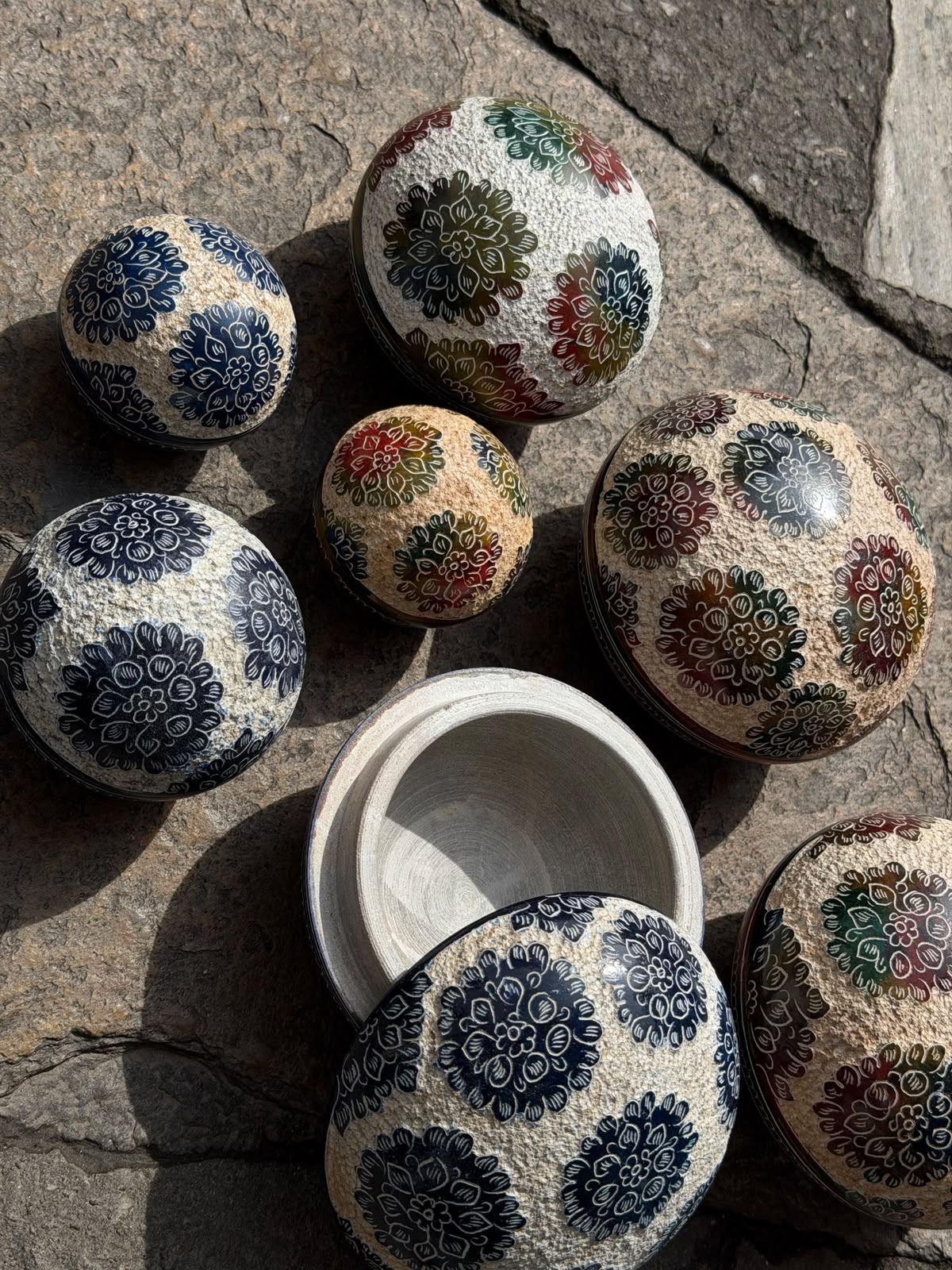 Handcrafted soapstone jewelry boxes